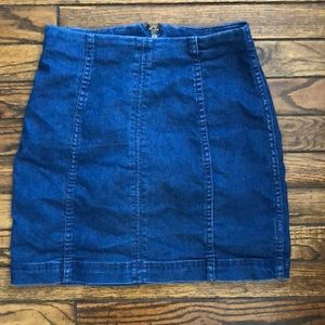 Free People! denim jean mini skirt